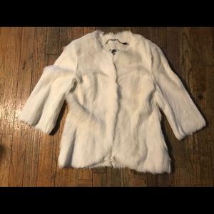 Ted Baker White Faux Fur Jacket